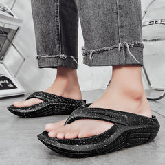 Men's Platform Flip Flops Summer Comfortable Non Slip Thong Sandals