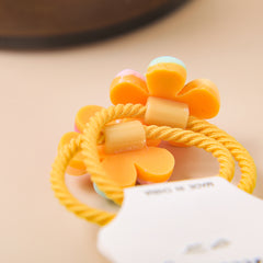 10pcs Colorful Flower Hair Ties for Girls Stretchy Ponytail Holders