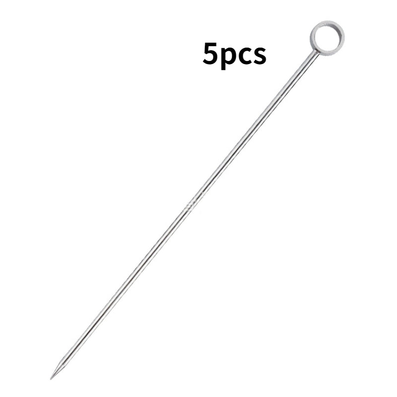 5pcs Stainless Steel Wine Stirrers Fruit Forks for Cocktails Bar Barten