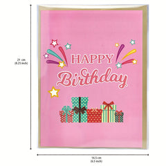 3D Birthday Greeting Card Popup Card Friends Celebration Card