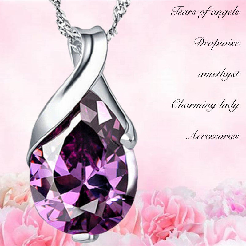 Rhinestone Pendant Necklace for Girls