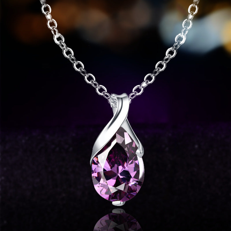 Rhinestone Pendant Necklace for Girls