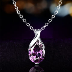 Rhinestone Pendant Necklace for Girls