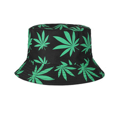 Reversible Leaf Print Bucket Hat UV Protection Sun Hats