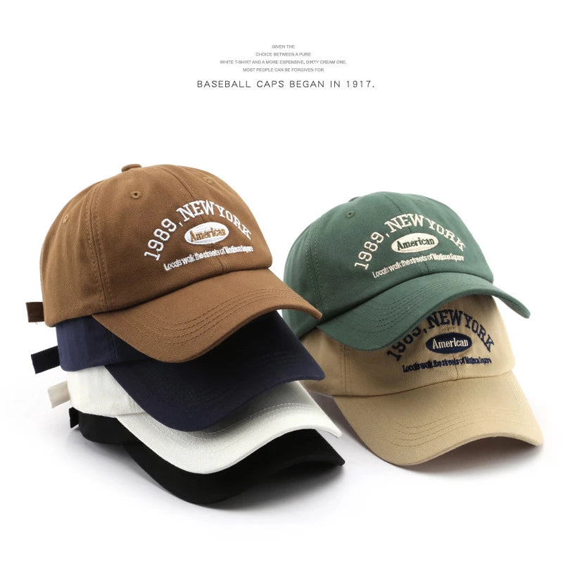 1989 Embroidery Casual Baseball Cap Solid Sunscreen Dad Hat Unisex Vintage Sun