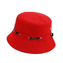Solid Drawstring Bucket Hat Casual UV Protection Sun Hats Unisex
