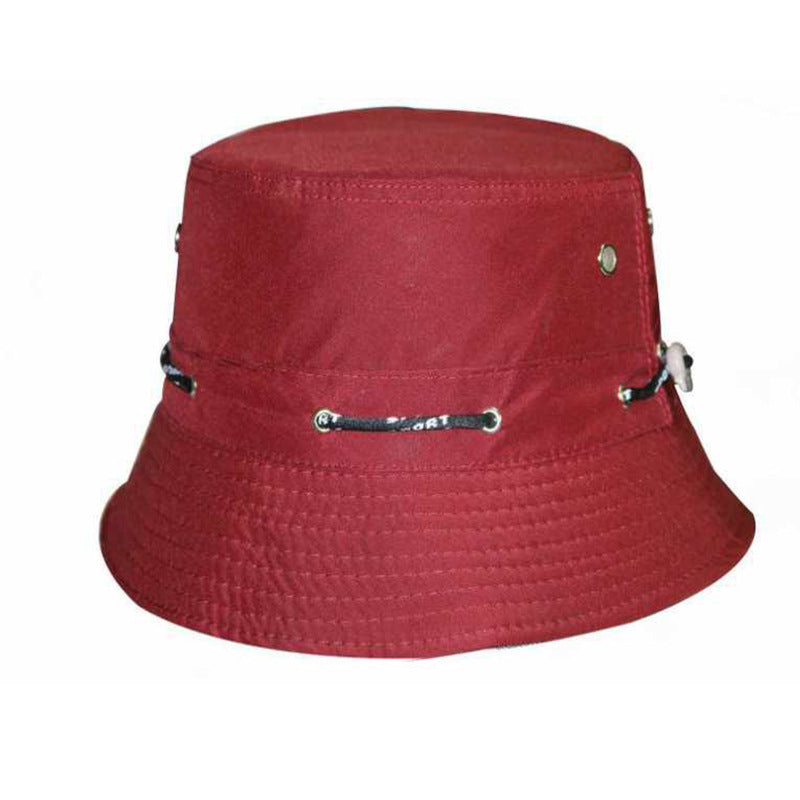 Solid Drawstring Bucket Hat Casual UV Protection Sun Hats Unisex