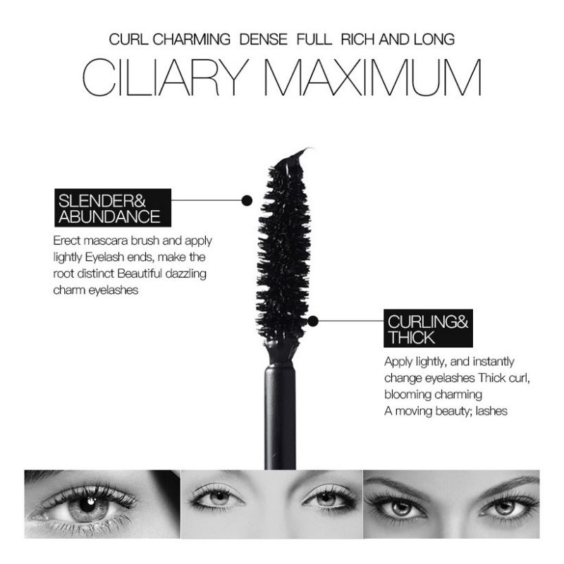 Waterproof 3D Fiber Mascara Double Layer Curling Thick Eyelash Makeup