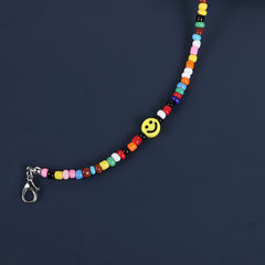 Colorful Smile Face Glasses Lanyard Anti-lost Beaded Mask Chain