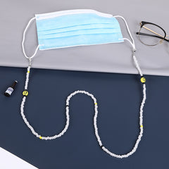 Colorful Smile Face Glasses Lanyard Anti-lost Beaded Mask Chain