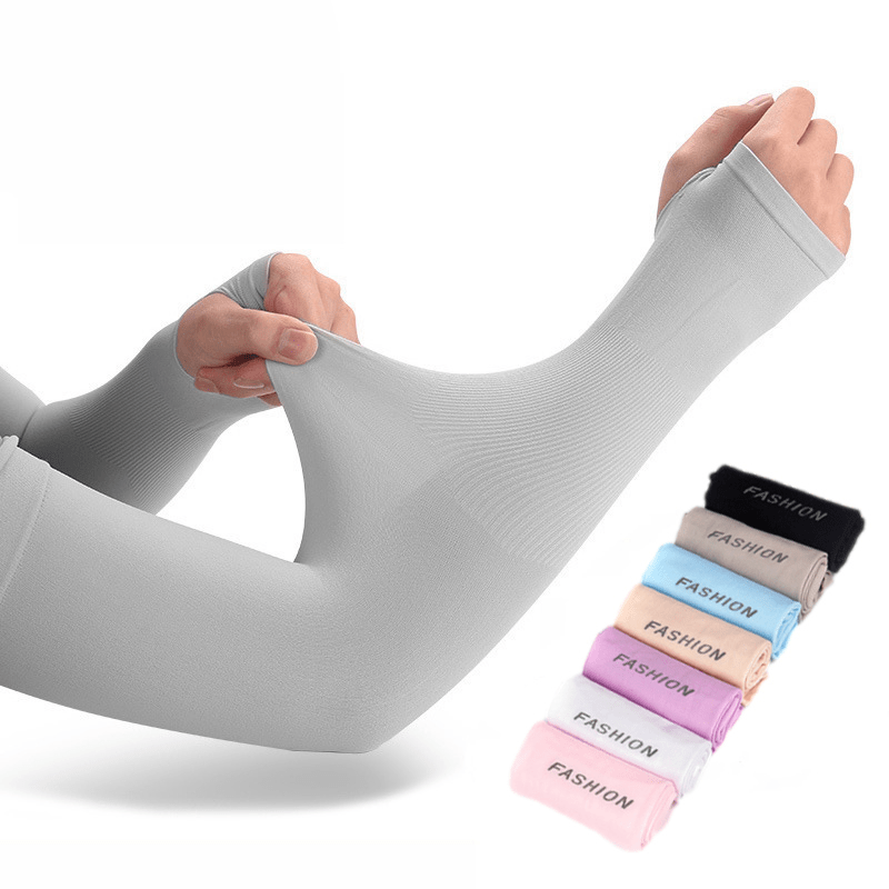 Ice Silk Sleeves UV Protection Unisex Gloves