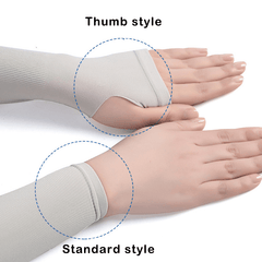 Women's Long Fingerless Gloves Sun-proof Ice Sleeve for Outdoor Sports