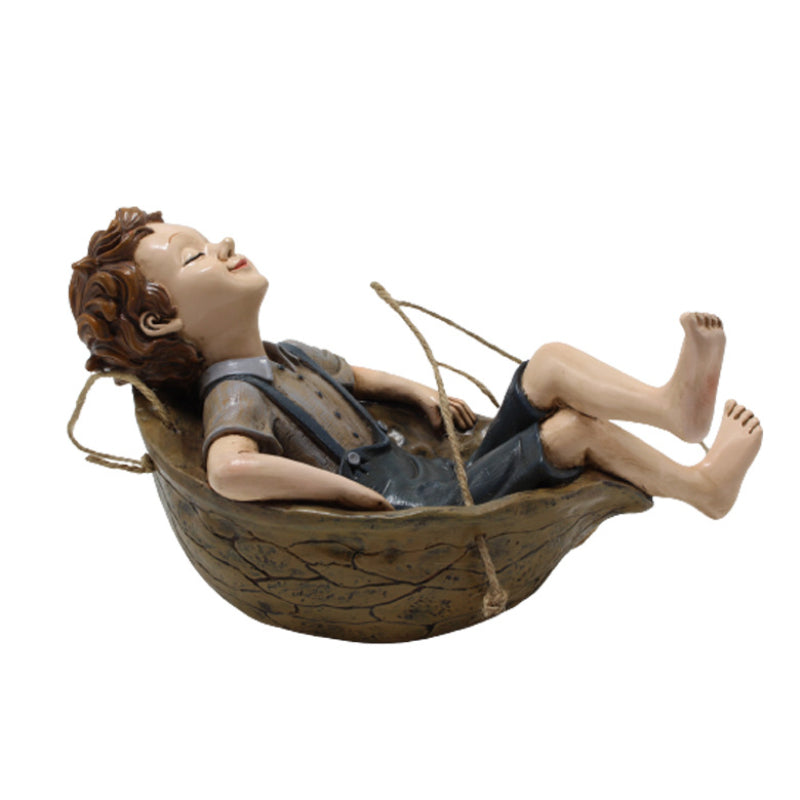 Mini Swing Boy Pendant Ornament for Outdoor Spaces