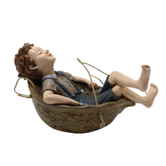 Mini Swing Boy Pendant Ornament for Outdoor Spaces