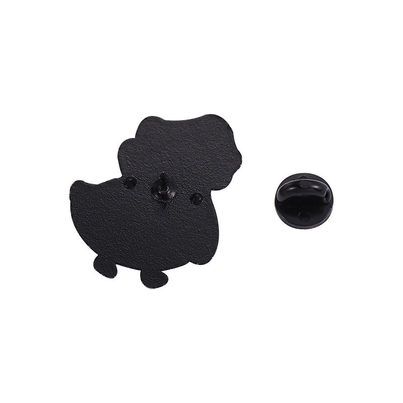 Cartoon Duck Shape Paint Brooch for Kids