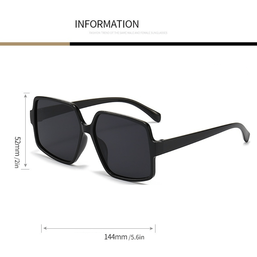 Oversized Mirror Lens Sunglasses Gradient UV400