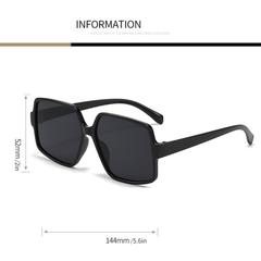 Oversized Mirror Lens Sunglasses Gradient UV400