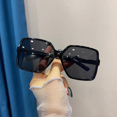 Oversized Mirror Lens Sunglasses Gradient UV400