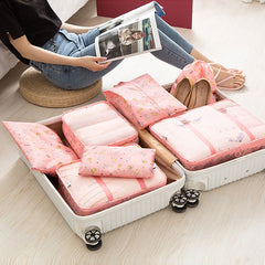 7 Pcs Travel Storage Bag Set Lightweight Dustproof Clothes Organizers