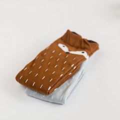 Cute Fox High Socks for Kids - Elastic and Breathable Leg Warmers