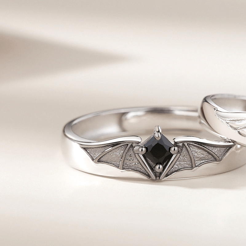 Angel & Demon Couples Open Ring Index Ring For Couples