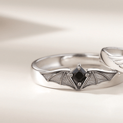 Angel & Demon Couples Open Ring Index Ring For Couples