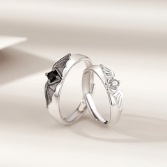Angel & Demon Couples Open Ring Index Ring For Couples