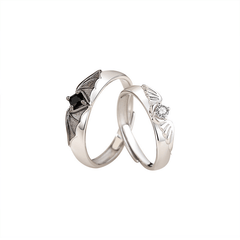 Angel & Demon Couples Open Ring Index Ring For Couples