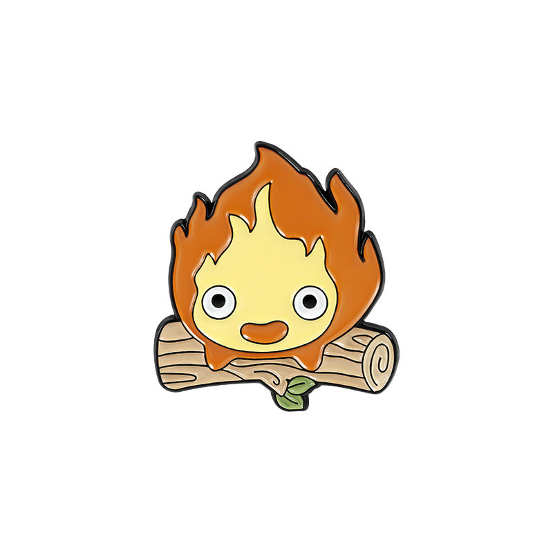 Cute Fireman Firewood Brooch for Kids