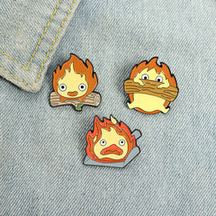 Cute Fireman Firewood Brooch for Kids