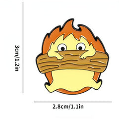 Cute Fireman Firewood Brooch for Kids