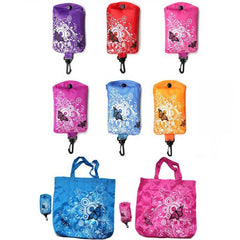 Floral Printed Reusable Grocery Bags Folding Supermarket Shopping Bag