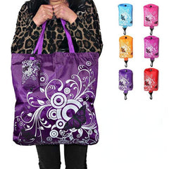 Floral Printed Reusable Grocery Bags Folding Supermarket Shopping Bag