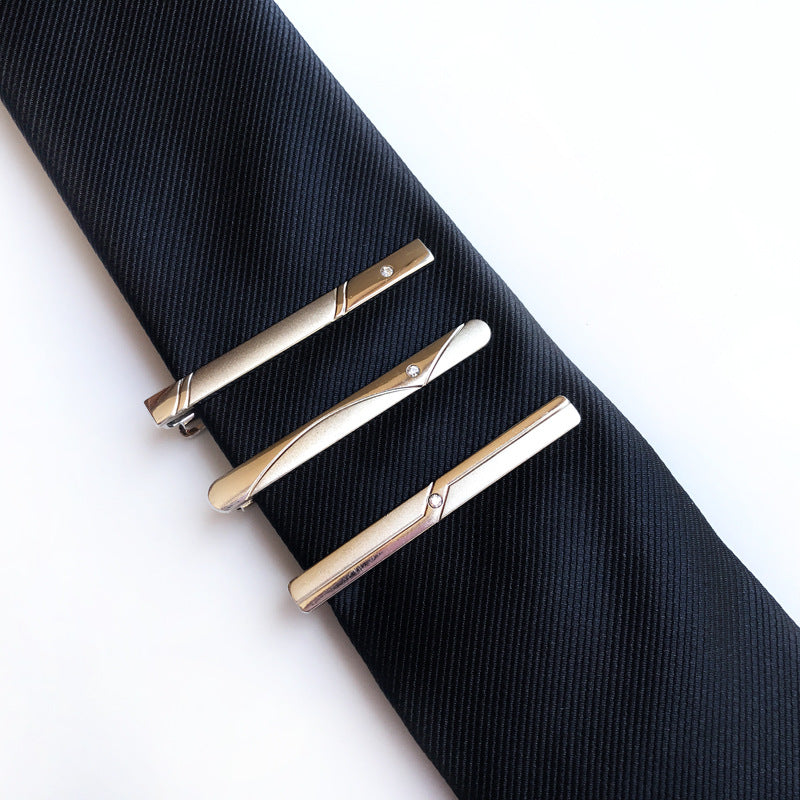 Men's Formal Silver Tie Clip Business Accessories