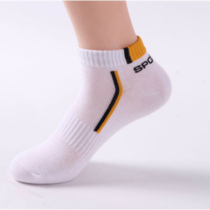 5Pairs Men's Sports Running Cotton Socks Mid Tube Basketball All Seasons