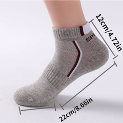 5Pairs Men's Sports Running Cotton Socks Mid Tube Basketball All Seasons