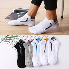 5Pairs Men's Sports Running Cotton Socks Mid Tube Basketball All Seasons