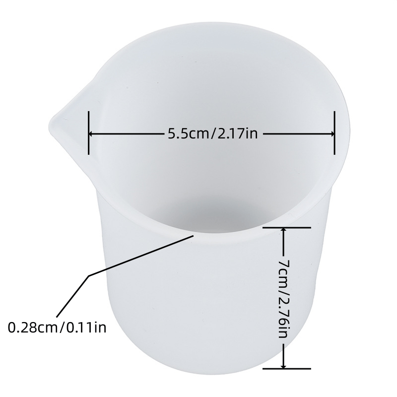 100ml Silicone Measuring Cup Dropper Scale Resin Mixing Container