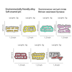 Cartoon Letters Brooch Alloy Accessories for Kids