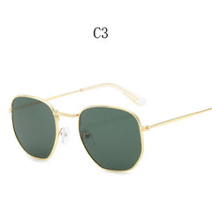 Square Metal Frame Sunglasses UV400