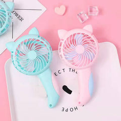 Cartoon Hand Press Fan Mini Handheld Fan Portable Cat Fan