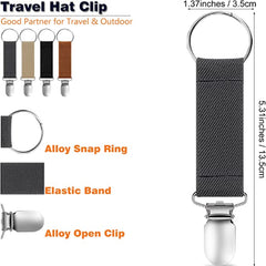 Portable Elastic Hat Clip Outdoor Luggage Alloy Hat Clip
