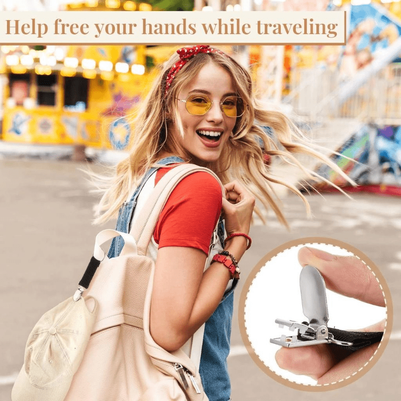 Portable Elastic Hat Clip Outdoor Luggage Alloy Hat Clip