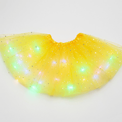 Women LED Tutu Skirt Glowing Light Tulle Fairy Skirt LED Light Up Skirt