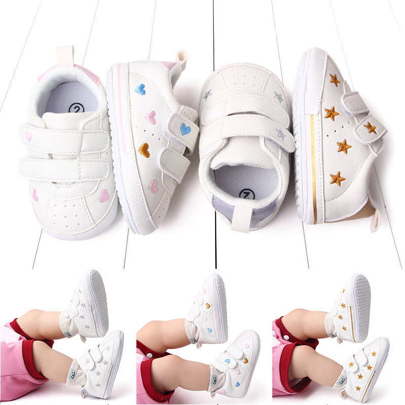 Embroidered Star Heart Sneakers for Baby Girls
