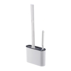 Silicone Toilet Brush Holder Wall Hanging Soft Bristles Floor Cleaning Tool