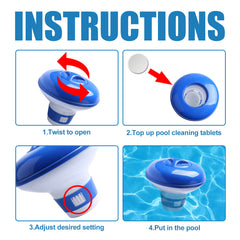 Pool Dosing Device for Effervescent Tablet Disinfection