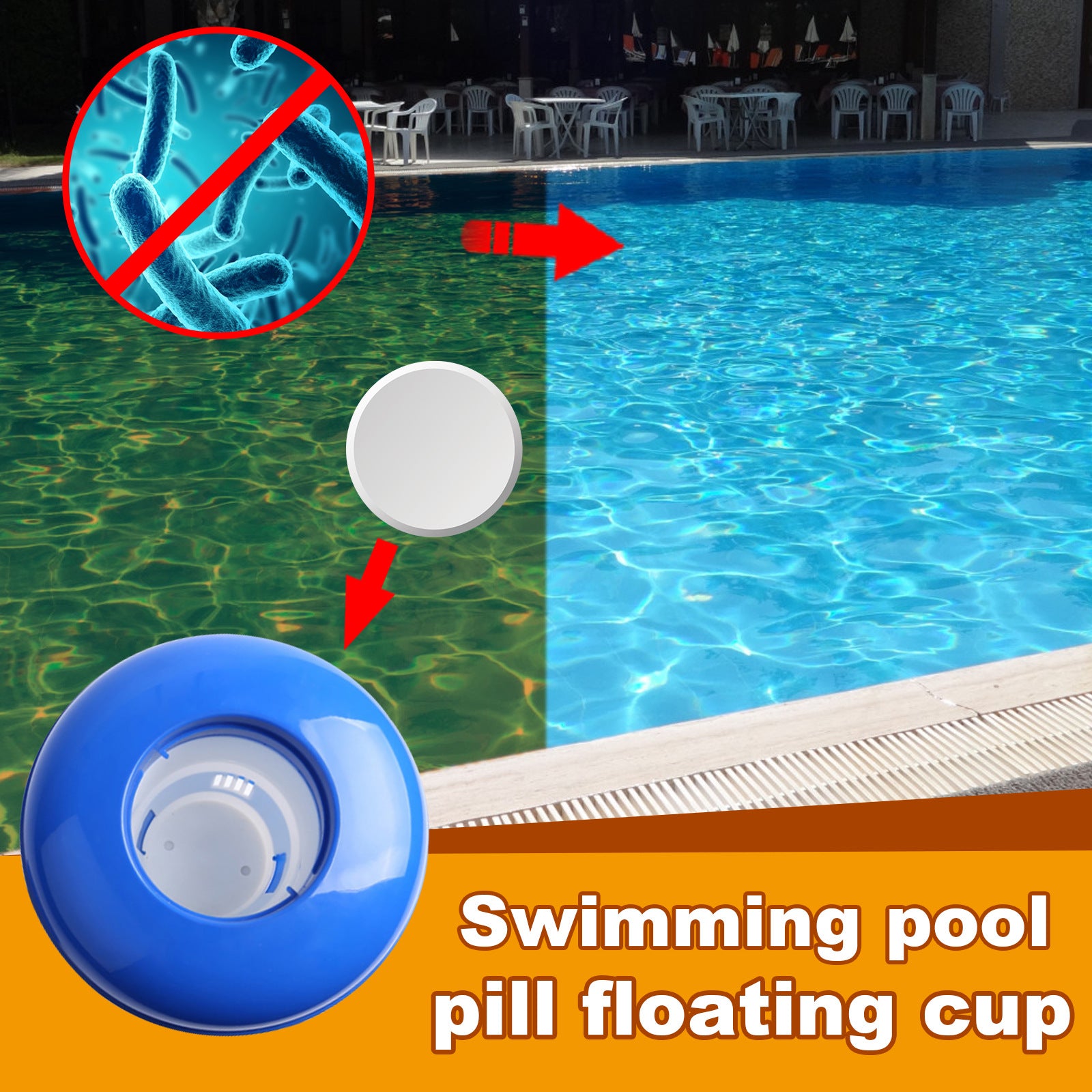 Pool Dosing Device for Effervescent Tablet Disinfection