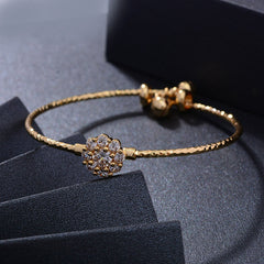 Zircon Bracelet Flower Shape Girls Accessories Holiday Gift
