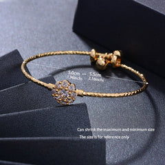 Zircon Bracelet Flower Shape Girls Accessories Holiday Gift